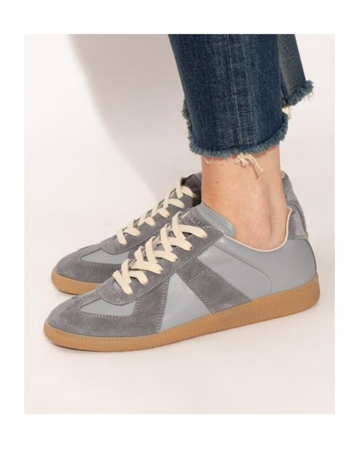 Maison Margiela Gray Replica Lace-Up Sneakers