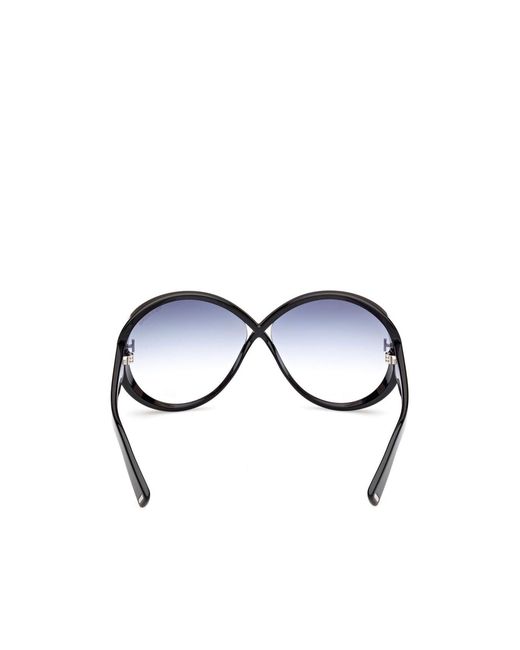 Tom Ford Blue Eyewear Edie Round Frame Sunglasses for men