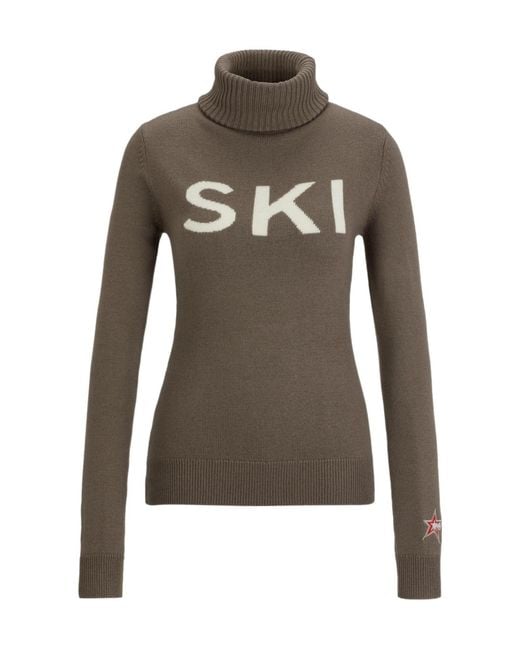 Boss Brown Turtleneck Knit Sweater