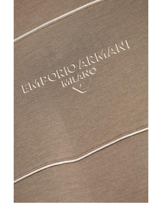 Emporio Armani Natural Logo-Print Hoodie for men