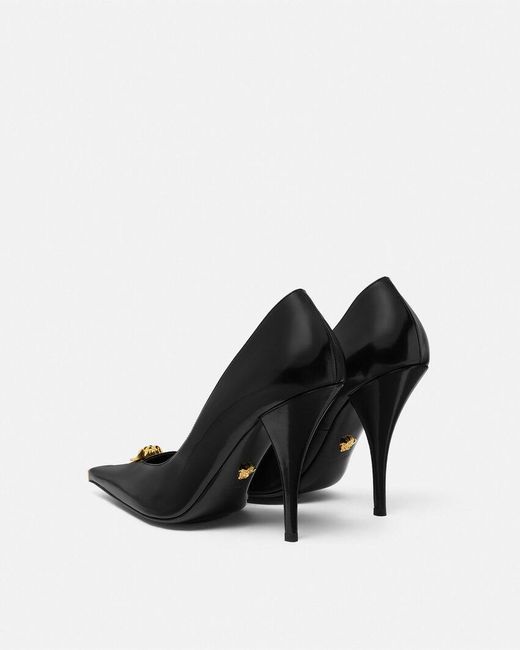 Versace Black T 105 Medusa Detail Pumps