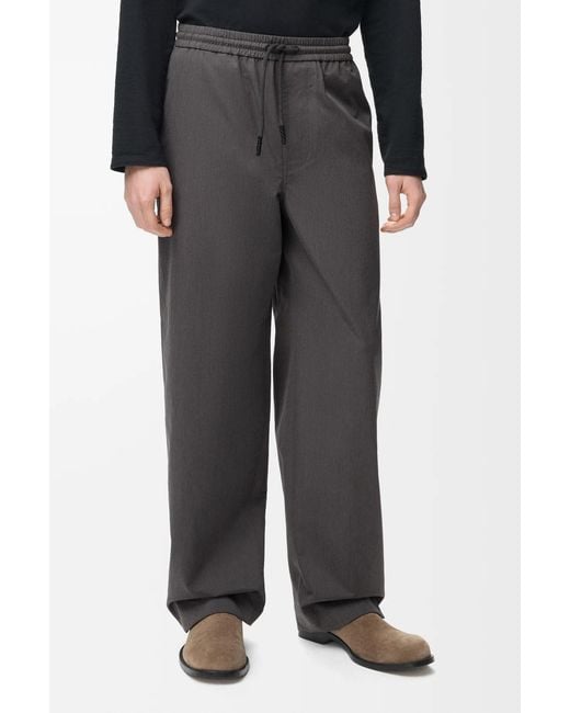 Loewe Gray Drawstring Casual Pants for men