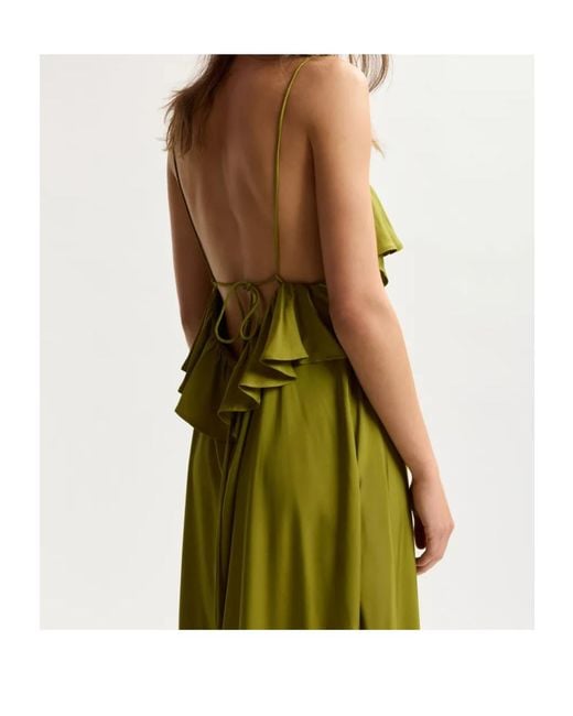 Essentiel Antwerp Green Ruffled Dress