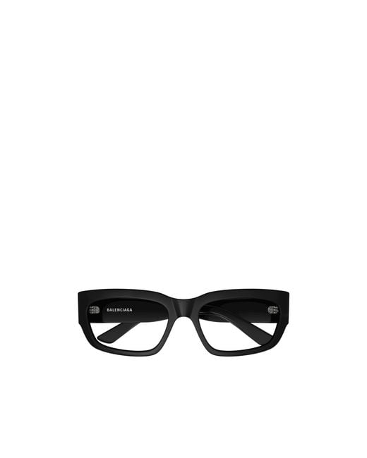 Balenciaga White Eyewear Rectangular Frame Glasses for men