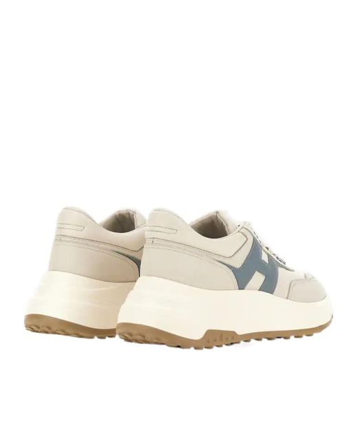 Hogan White Sneaker Hi-Fi Azzurro/Avorio