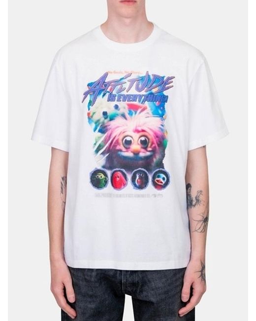Martine Rose White Graphic-Print Cotton T-Shirt for men