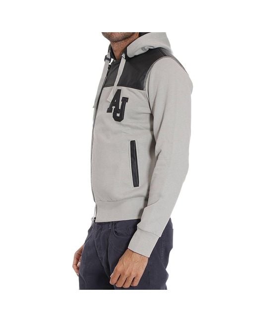 Armani Jeans Gray Hooded Casual Jacket for men