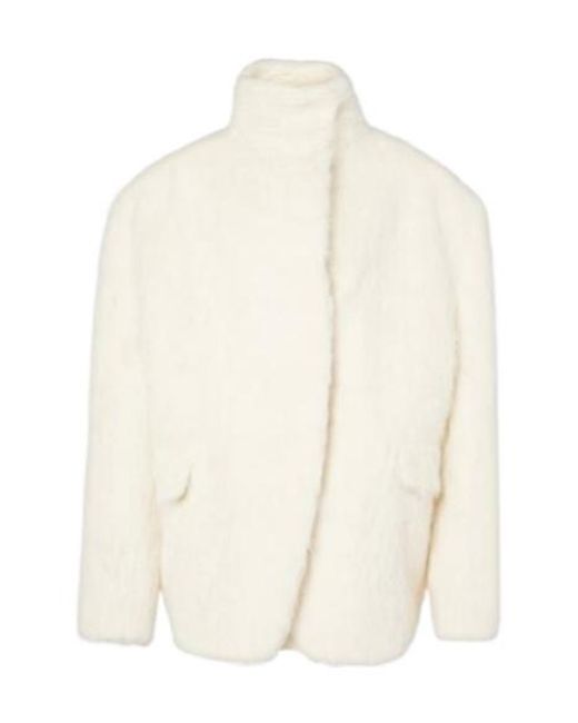 Magda Butrym White Alpaca-Blend Jacket