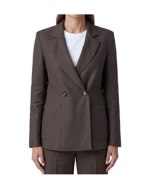 Harris Wharf London Black Double-Breasted Blazer