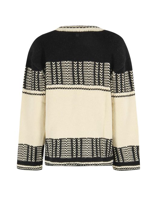 Low Classic Black Jacquard Knit Sweater