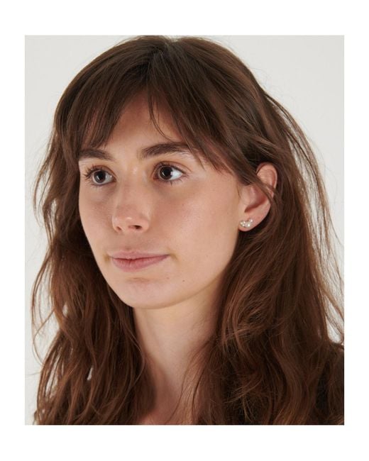 Sophie Bille Brahe White Embrassee Cinq Single Pearl Earring