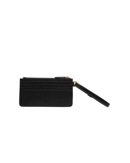 Pinko Black Logo Plaque Zipped Long Card Holder