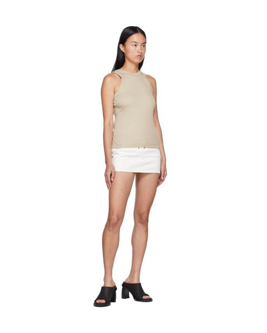 Dion Lee White Rib Cotton Vest
