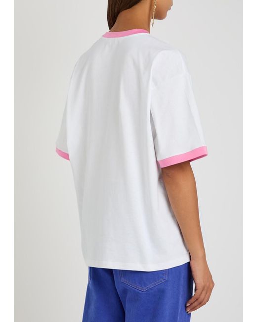 Versace White Printed Cotton T-Shirt