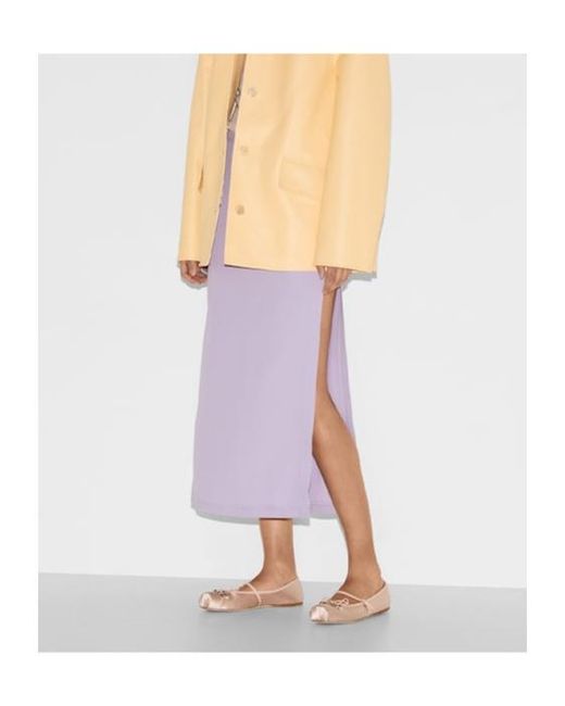 Gucci Purple Slit-Detailed Skirt