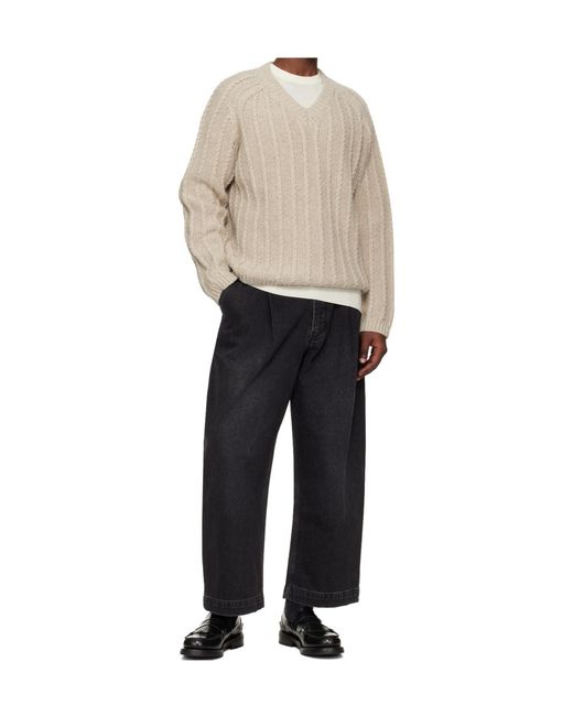 Studio Nicholson Black Puch Belt Loop Jeans for men