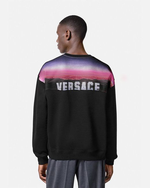 Versace Black Hills Crewneck Sweatshirt for men
