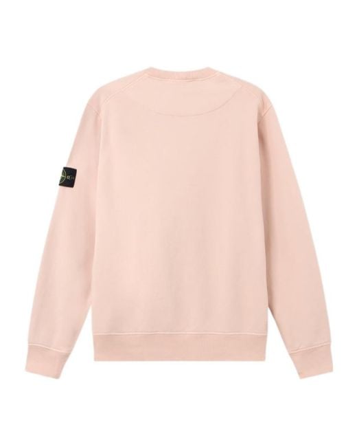 Stone Island Pink Regular -Fit Crewneck Sweatshirt With Raglan Sleeves for men