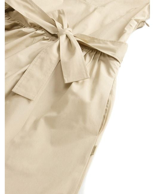 Woolrich Natural Mini Belted Sleeveless Dress