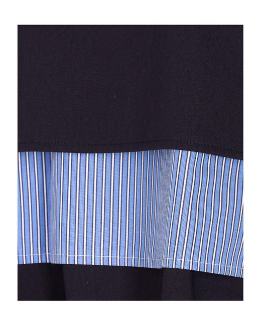 Sacai Blue Layered Asymmetrical Hem T-Shirt