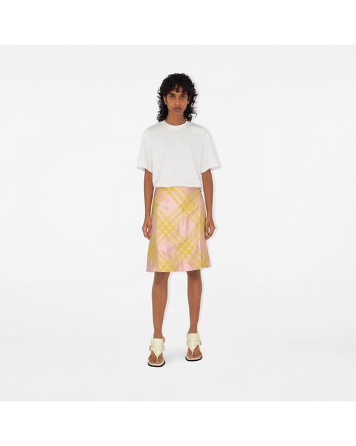 Burberry Multicolor Checked Pleated Mini Skirt