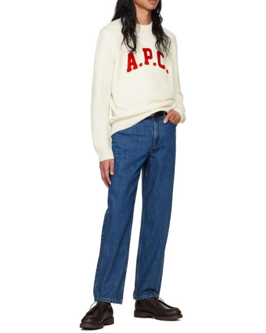 A.P.C. Blue Straight-Leg Slim-Cut Jeans for men