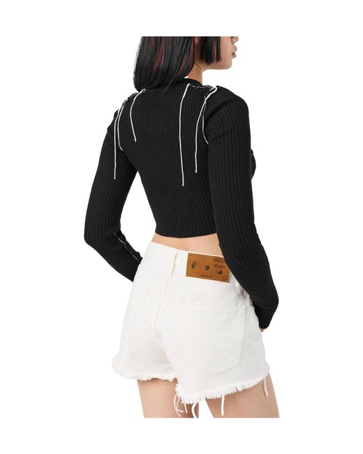 Off-White c/o Virgil Abloh Black Simple And Form-Fitting Top