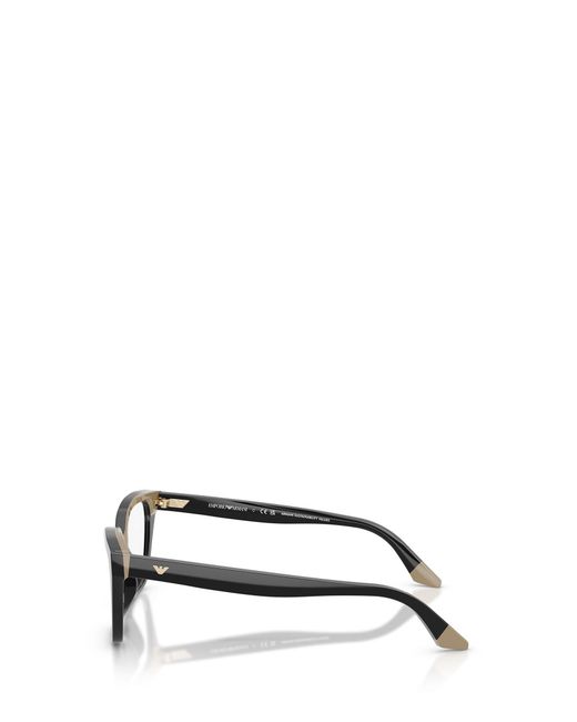 Emporio Armani White Cat-Eye Glasses