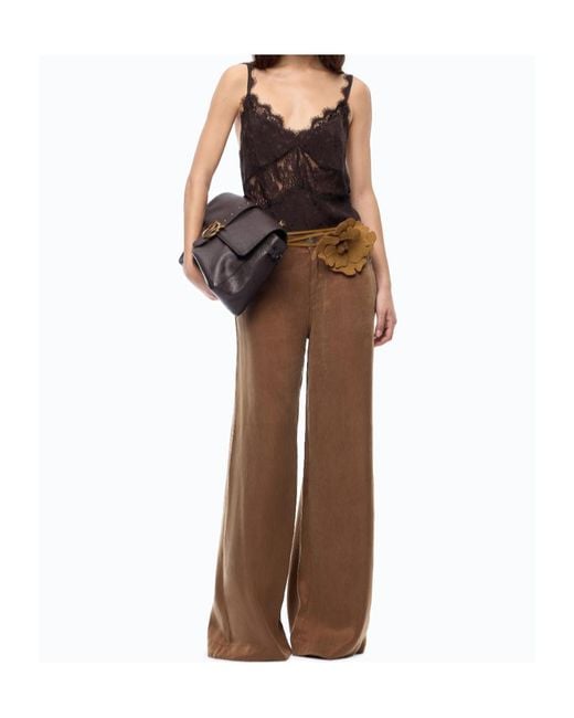 Pinko Brown Palazzo Trousers