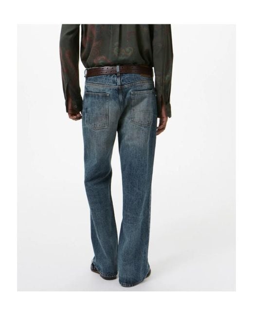 Our Legacy Blue Third Cut Straight-Leg Jeans for men
