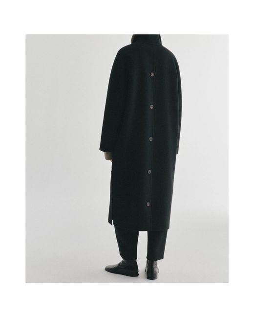 Lisa Yang Black Doublé Button Coat