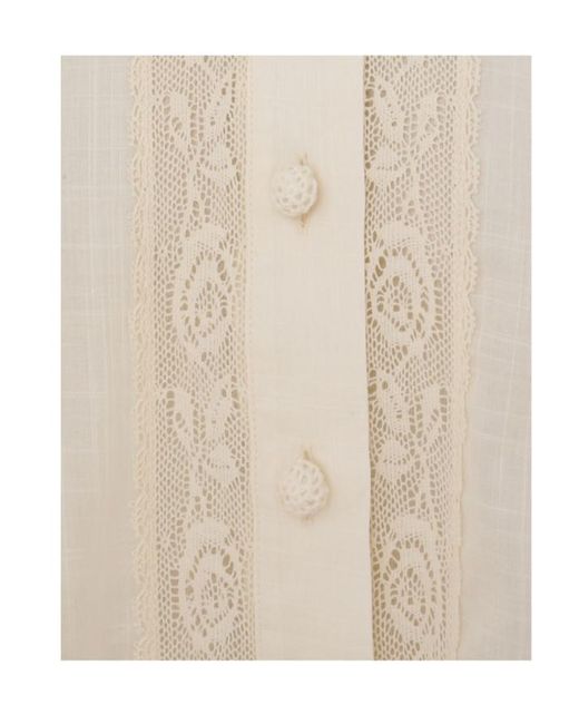Zimmermann Natural Halliday Lace-Trim Cotton Shirt
