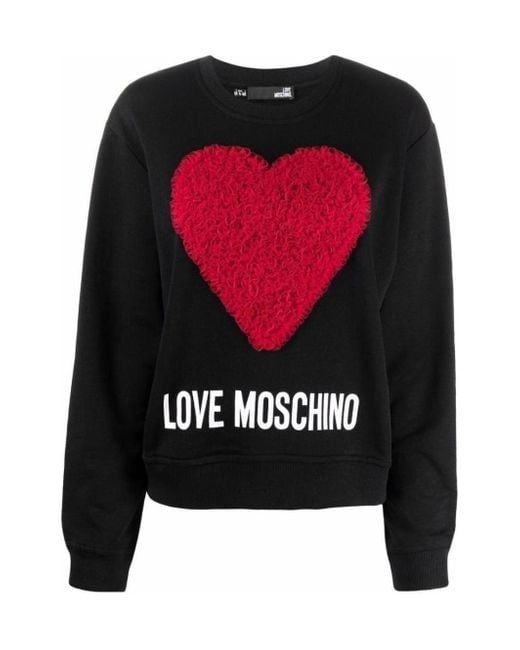 Moschino Black 3D Heart Sweatshirt