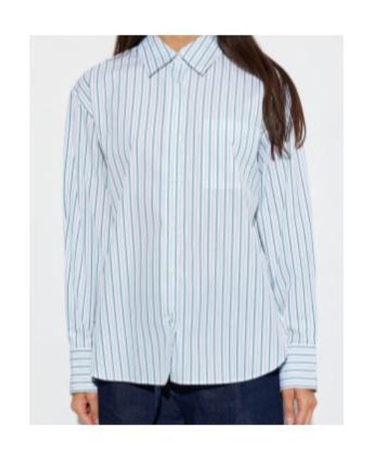 Rag & Bone Blue Striped-Pattern Shirt