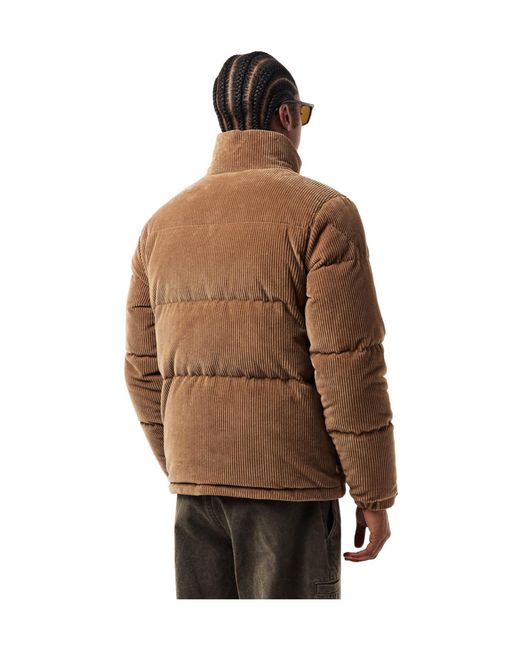 Moncler Brown Corduroy Quilted Down Jacket for men