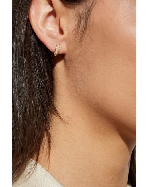 AllSaints White Spike And Hoop Earrings Set