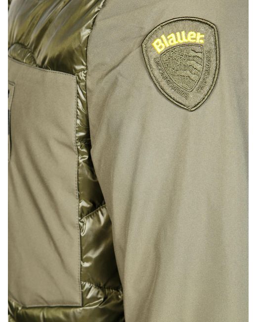 Blauer Usa Green Blauer Zip-Up Hooded Jacket for men
