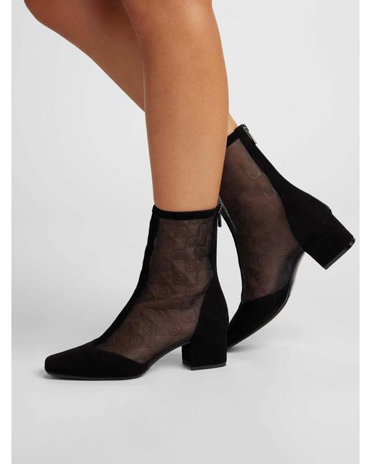 CAREL PARIS Black Mesh Short Boots