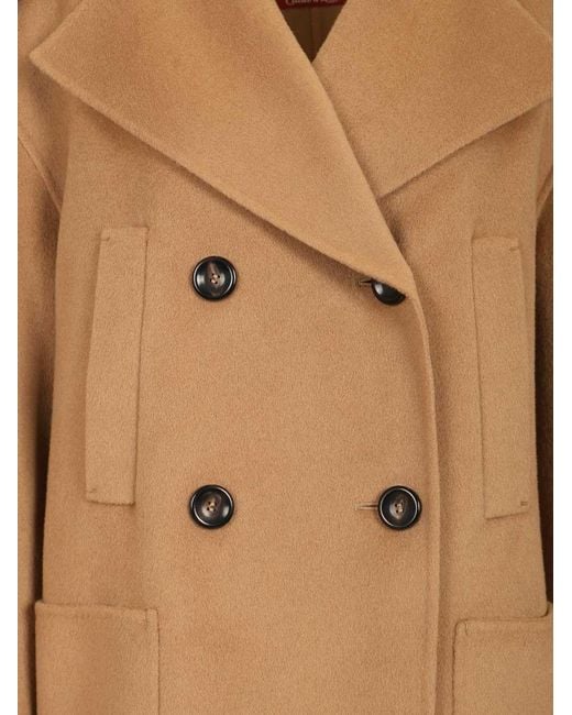 Max Mara Natural Studio Mstarca Double-Breasted Coat