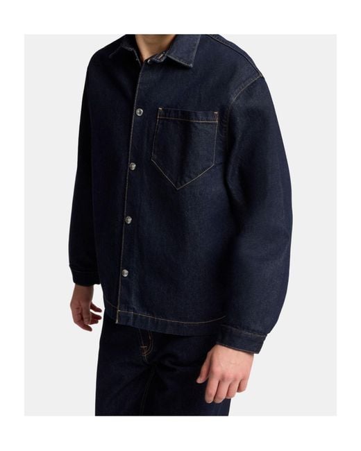 7 For All Mankind Blue Shirt-Style Denim Jacket for men