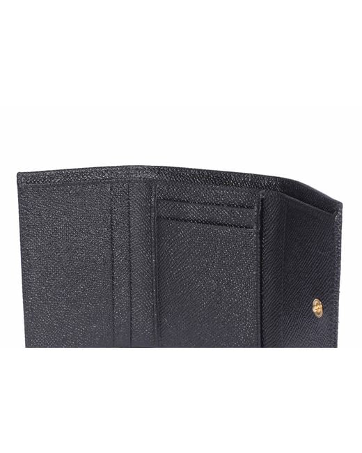 Dolce & Gabbana Gray Logo Plaque Trifold Wallet