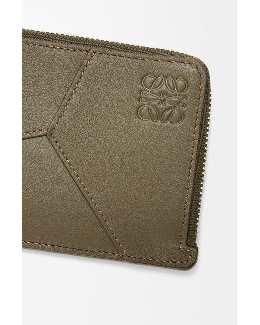Loewe Green Zipper Card Holder for men