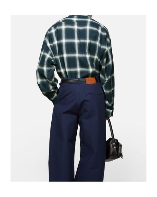 Acne Green Relaxed Fit Long-Sleeve Shirt With Classic Collar for men