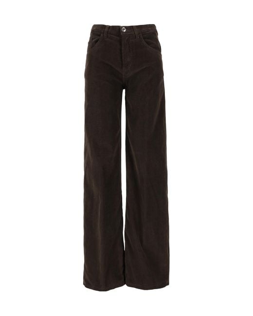 Dondup Black Logo-Patch Denim Trousers