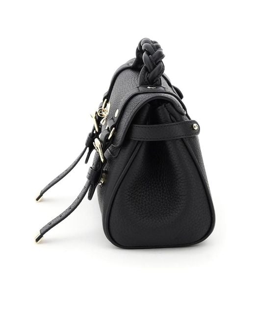 Mulberry Black Alexa Buckled Mini Crossbody Bag
