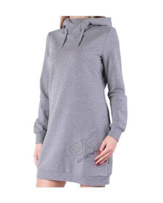 EA7 Blue Hot Drilling Logo Dress