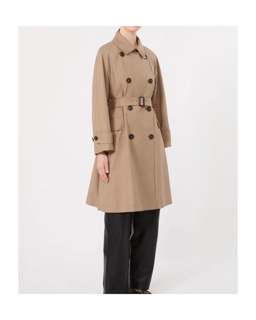 Max Mara Natural Collared Long-Sleeved Coat