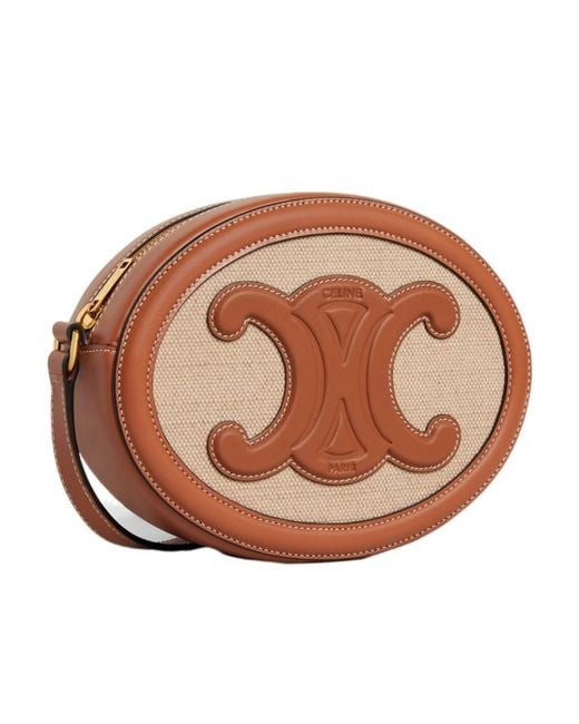 Céline Brown Oval Bag Cuir Triomphe