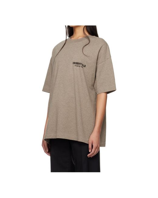 Fear Of God Gray Classic Logo T-Shirt for men