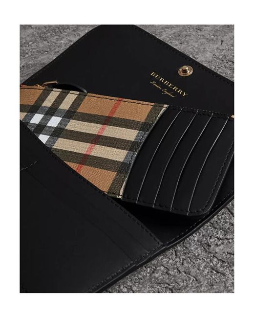 Burberry Brown Long Checkered Purse for men